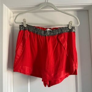 Sandro Silky Shorts with Metalic Trim